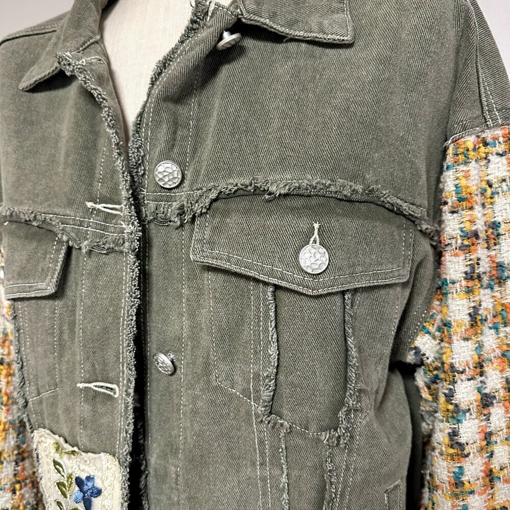 *NEW* POL Olive Embroidered Jacket - Picture 7 of 12